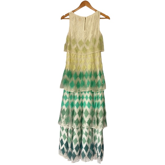 Embroidered Cypress Maxi Dress Ruffle Tiered XXSP - Picture 4 of 11